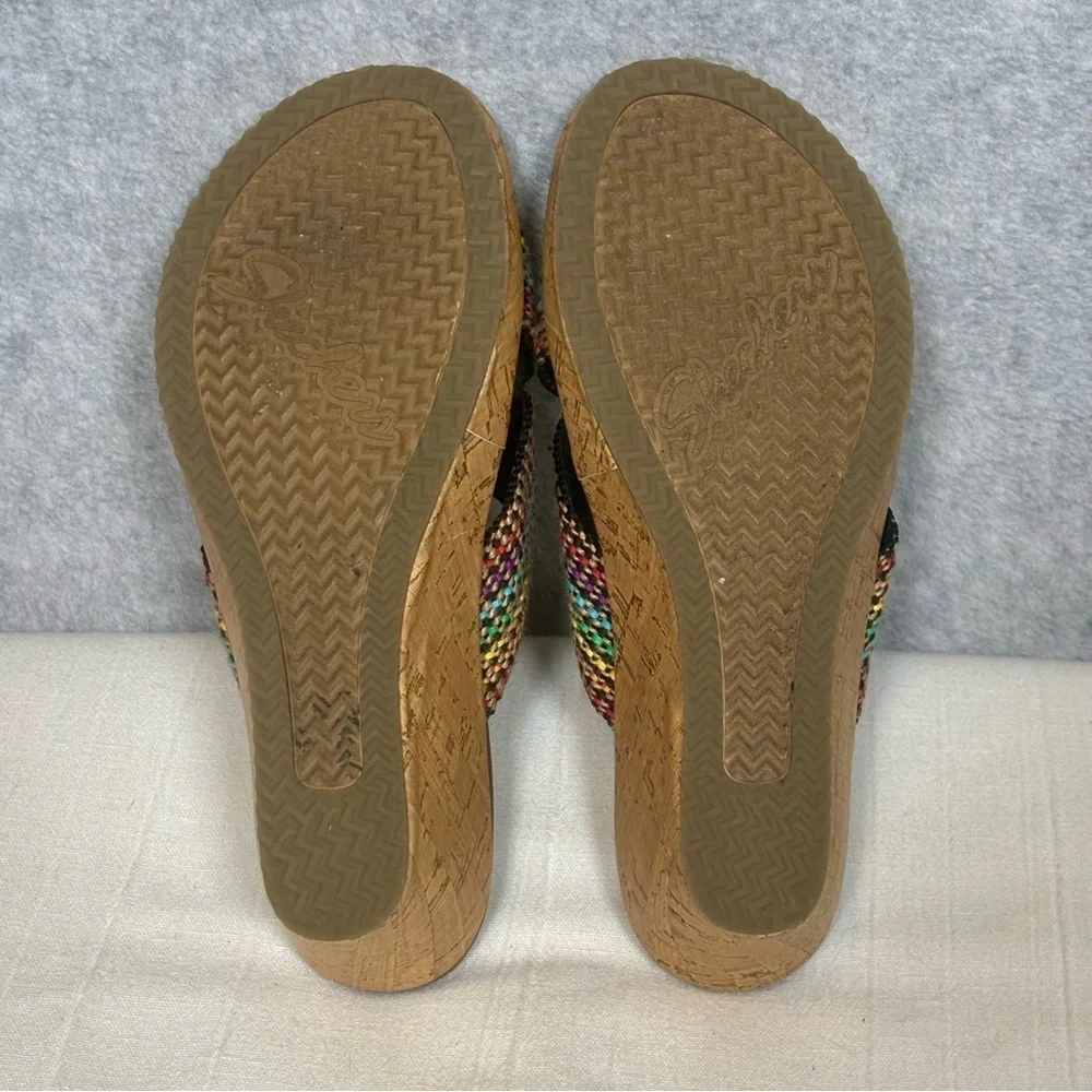 Skechers Beverlee - Delighted Heeled Wedge Sandal-Multicolored-Women Size 9
